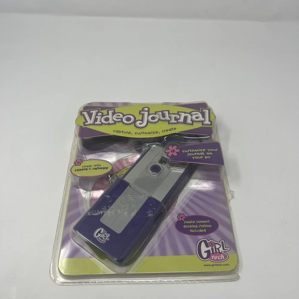 Mattel Girl Tech‎ Video Journal Camera CD Picture Online Diary Calendar Purple